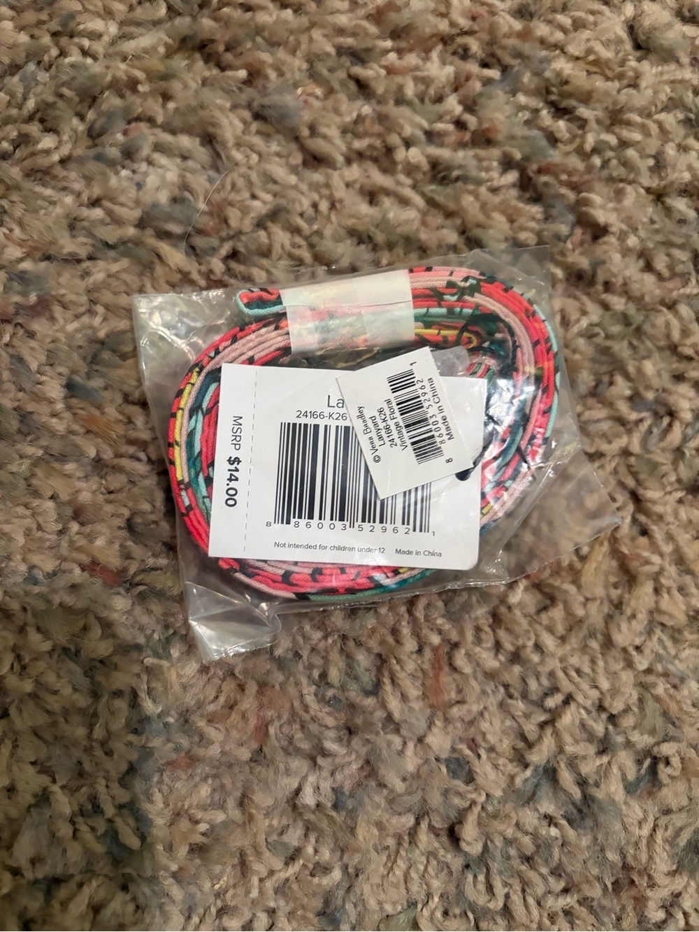 Vera Bradley Retired Pattern Badge Lanyard Vintage Floral NEW in PACKAGE